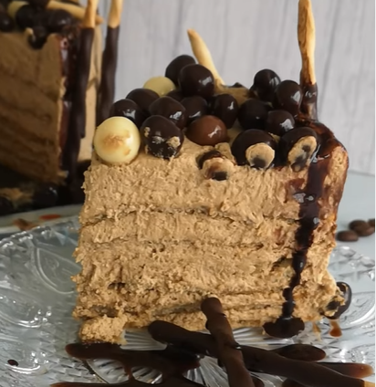 Tarta de queso con crema de café