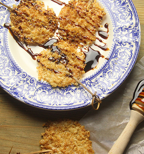 Piruletas de queso parmesano