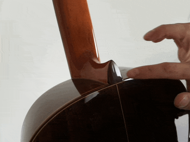 Comprobación de la calidad de la guitarra - El talón